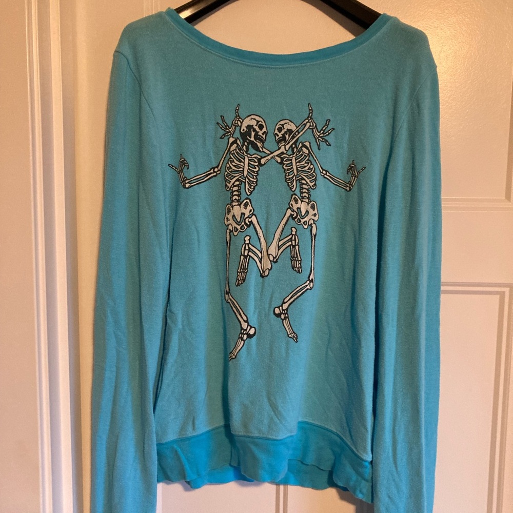 Wildfox dancing skeleton sweatshirt